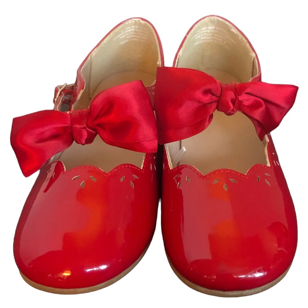 Gymboree Red Patent Leather Bow Mary Janes size 3 - Picture 10 of 12